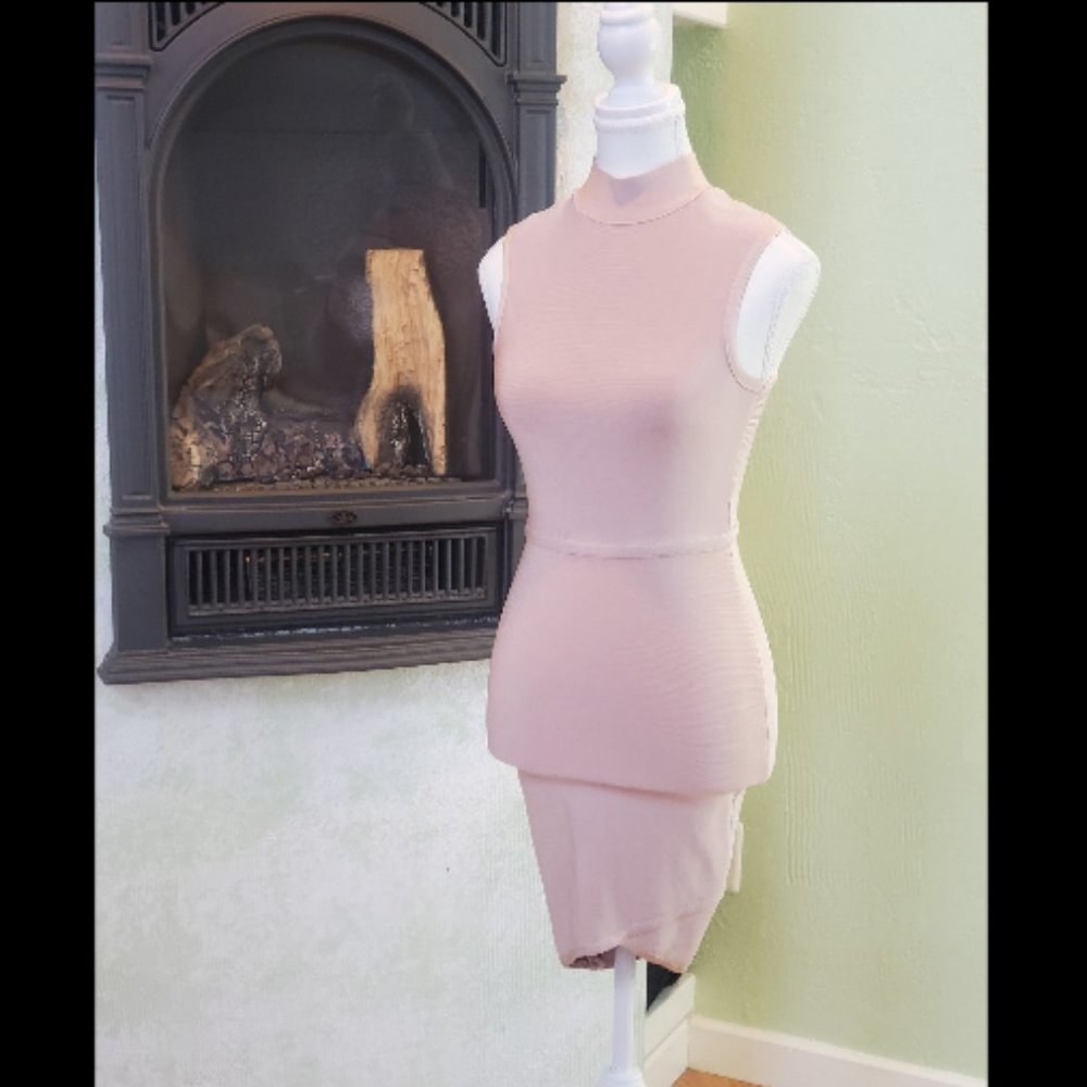 Hot Miami Styles Nude Bodycon Mini Dress